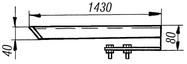 Распорка кабельростов Р5 - габаритная схема